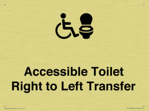 Accessible Toilet with Right to Left Transfer